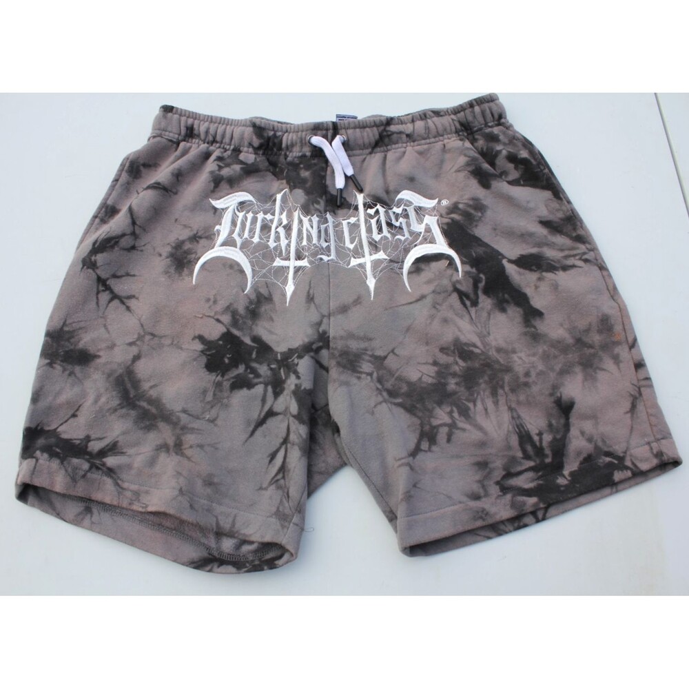 Lurking Class Shorts Mens Size Large Gray Black Cross Coffin Pocket Gray Marble